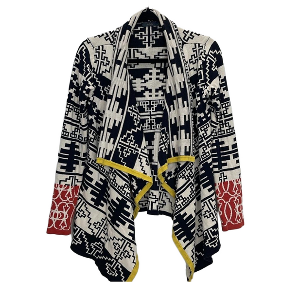 Anthropology SHML cardigan tribal style sweater Sz S multi color long sleeve - Picture 1 of 8